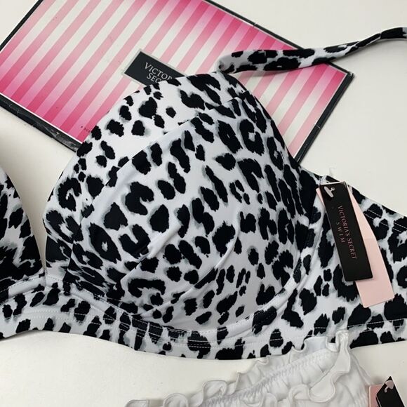 🔥VICTORIA SECRET SWIMSUIT SET TOP 38C push-up  bottom / XLarge New #8 - Picture 3 of 6